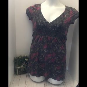 LEI cotton top with lace